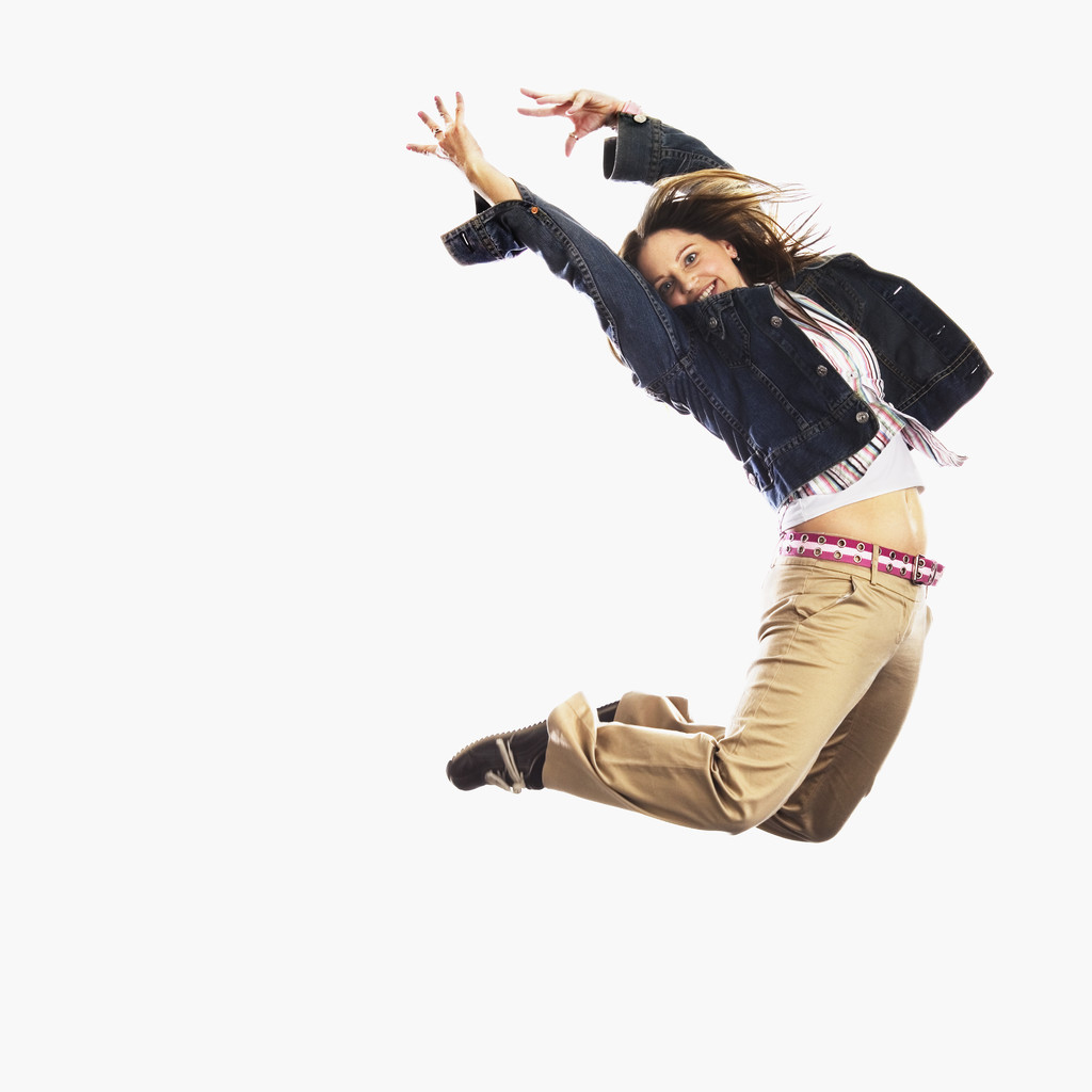 Featured image of post Excited Jumping Pose Reference She is in jeans and casual white singlet